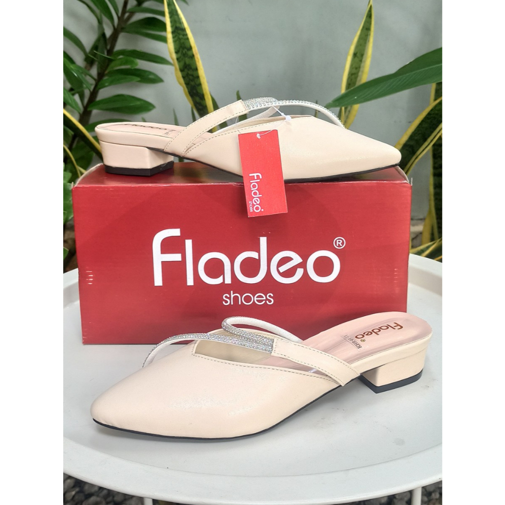FLADEO - Sepatu sandal wanita, high heels 3cm, 100% original
