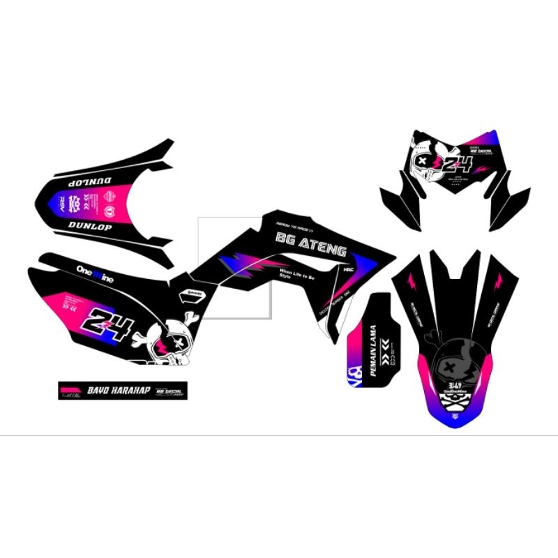 decal crf 150L decal premium crf stiker crf full body striping crf full body bebas request