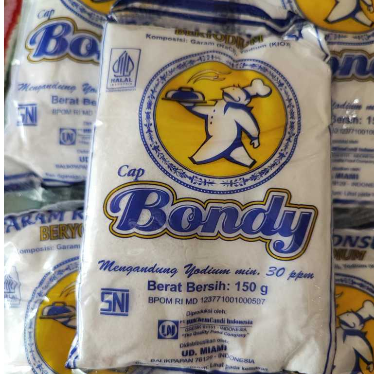 

Garam Dapur cap Bondy / Cerdik 150 gr