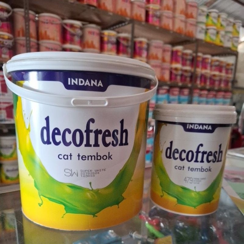 PROMO CAT 5KG TERMURAH | CAT TEMBOK DECOFRESH INTERIOR CAT TEMBOK CAT DINDING INDOOR UKURAN 1.2KG UK
