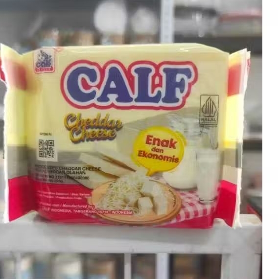 

Keju Calf Cheddar Cheese Ekonomis Ukuran 200 Gram / Pcs