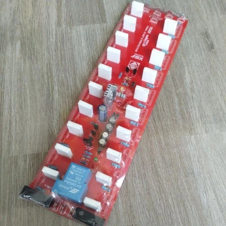 PCB Line Final Untuk 10Set Transistor Final Plus Speaker Protector Dan Clip Indikator