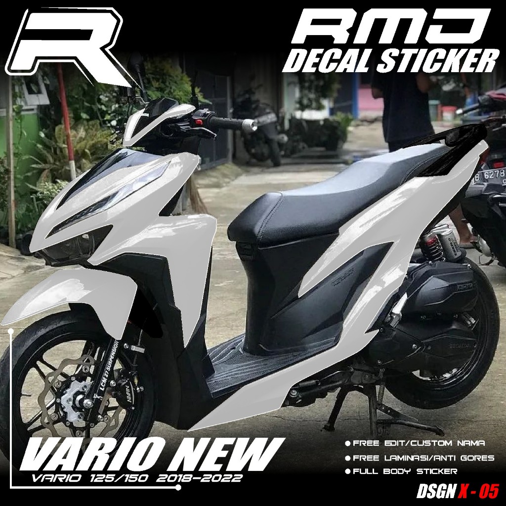 (COD) Decal Sticker POLOS Honda Vario 125 150 NEW Full Body - Stiker SKotlet Motor Vario 125/150 NEW