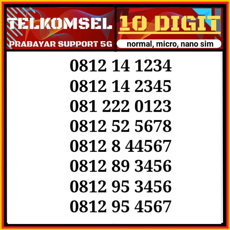 kartu perdana simpati 10 digit prabayar