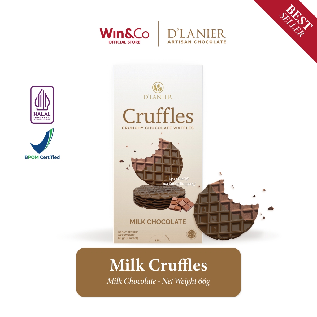 

D'Lanier Milk Chocolate Cruffles - 66 gr (5 sachet)