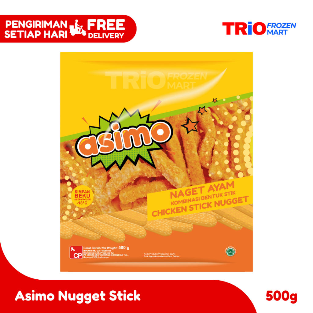 

Asimo Naget Ayam Stik / Chicken Nugget Stick 500gr