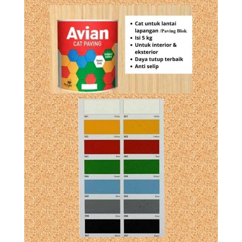 cat paving Avian kemasan 5kg,Avian paving paint 5kg