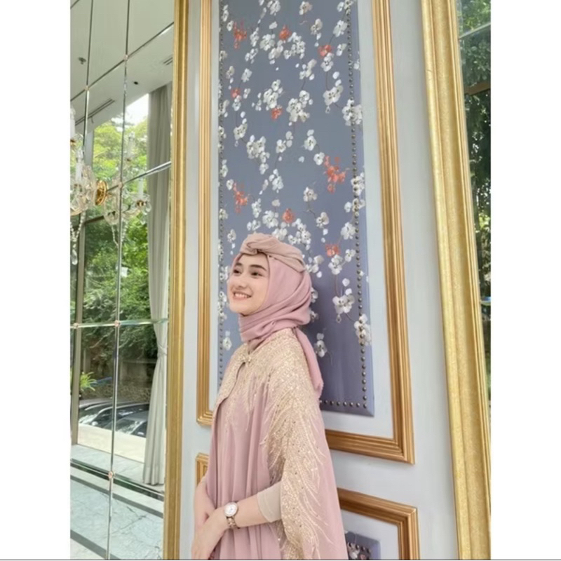 preloved reena gamis warna nude by znbgallery
