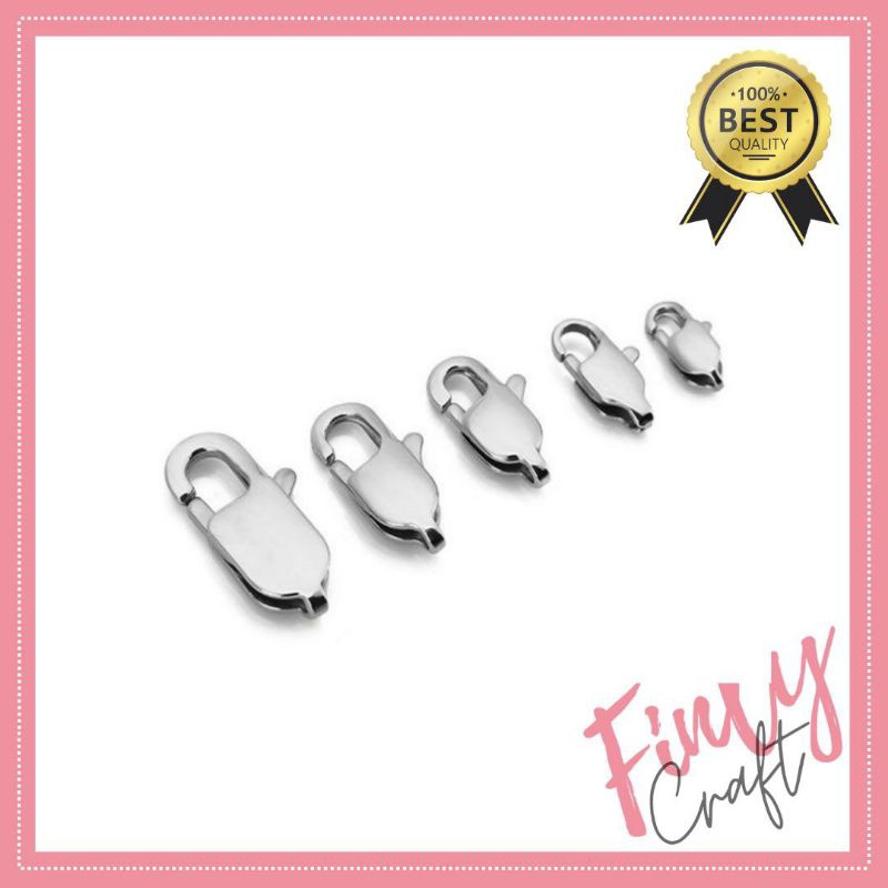 1 pcs Kokot udang panjang stainless steel kokot udang anti karat kaitan gelang