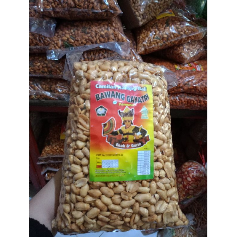 

Camilan kacang bali bawang "GAYATRI" 1kg gurih renyah FRESS