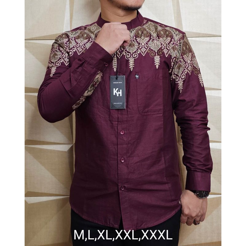 BAJU KEMEJA KOKO KH & FOSTER PRIA DEWASA LENGAN PANJANG.