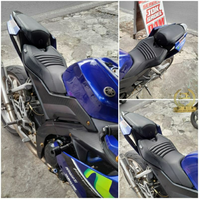 Cover Seat Kulit Jok Sadel Custom MbTech - Sepeda Motor Yamaha - Yzf R25 - Mt 25 - R15 (V3)