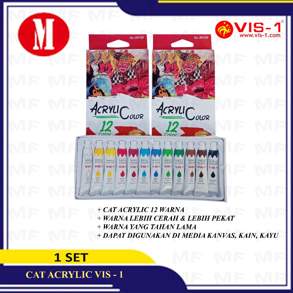 

Cat Acrylic VIS-1 AC 57 12 Warna.