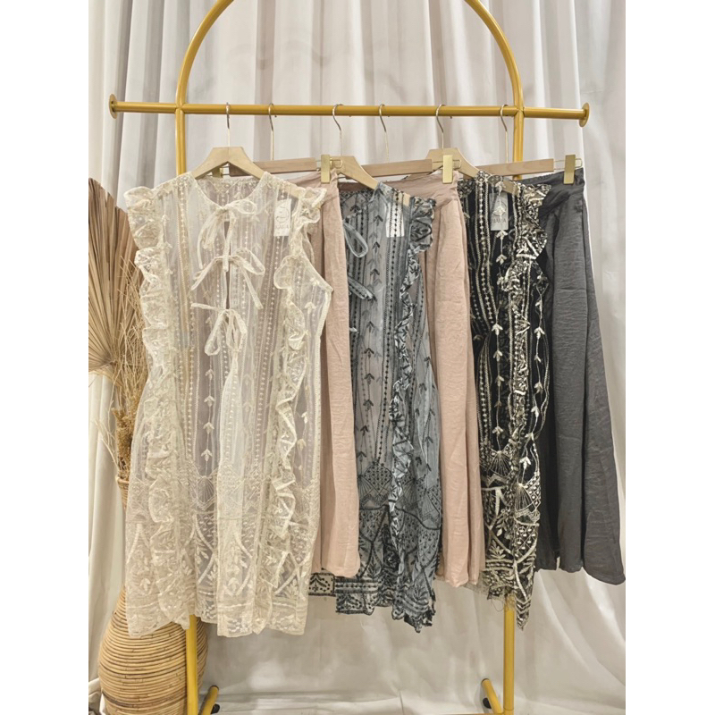 Stl Vest Brukat 3Tali Pita Wanita