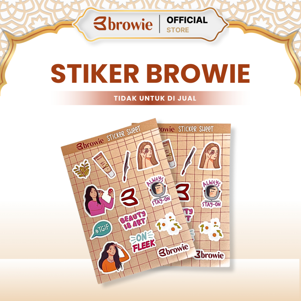

browie Sticker Sheet | Sticker Beauty In Make Up | Sticker Eyebrow Gel