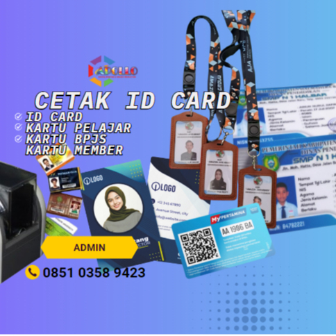 

Cetak kartu Id card kartu pelajar kartu member kartu anggota bahan pvc