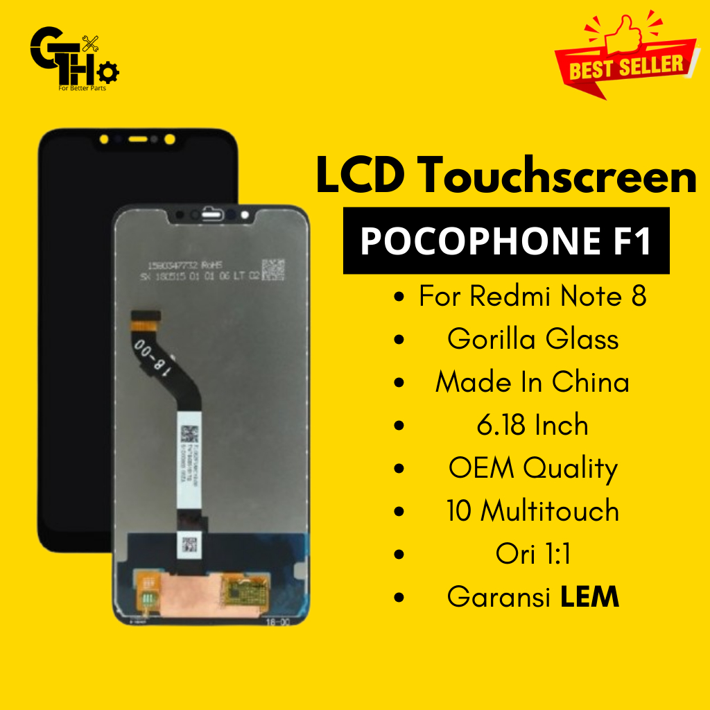 LCD Touchscreen Xiaomi Pocophone F1 Original 100%