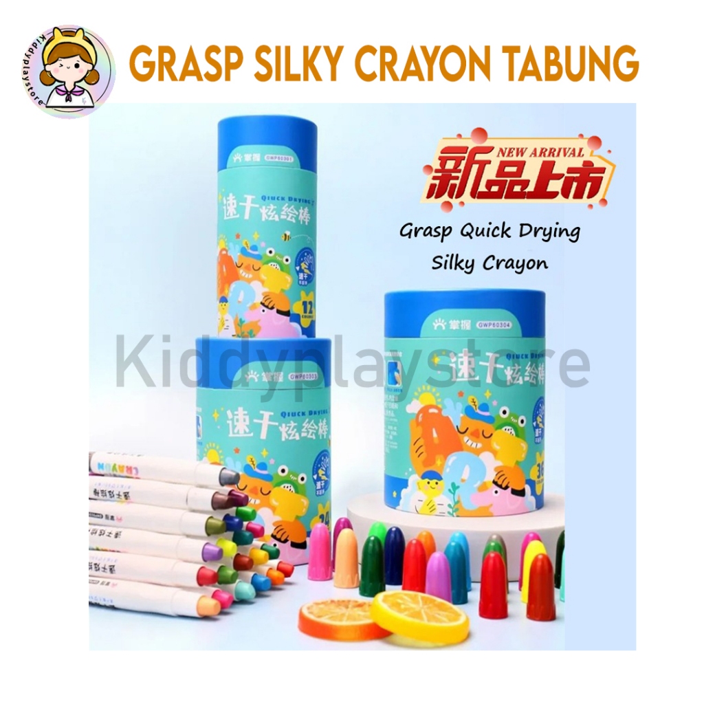 

Grasp Silky Crayon Tabung Quick Dry/ Crayon Gel Cepat Kering isi 12 24 36