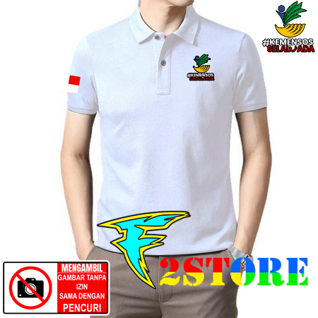 Baju Kaos Kerah Model Baju Kerah KEMENSOS - SELALU ADA KEMENSOS  Kaos Kerah F2ASTORE