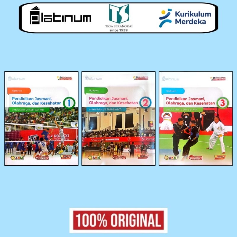 PLATINUM : PJOK ( Edisi Revisi ) untuk SMP / MTS Kelas 7 8 9 - Tiga Serangkai