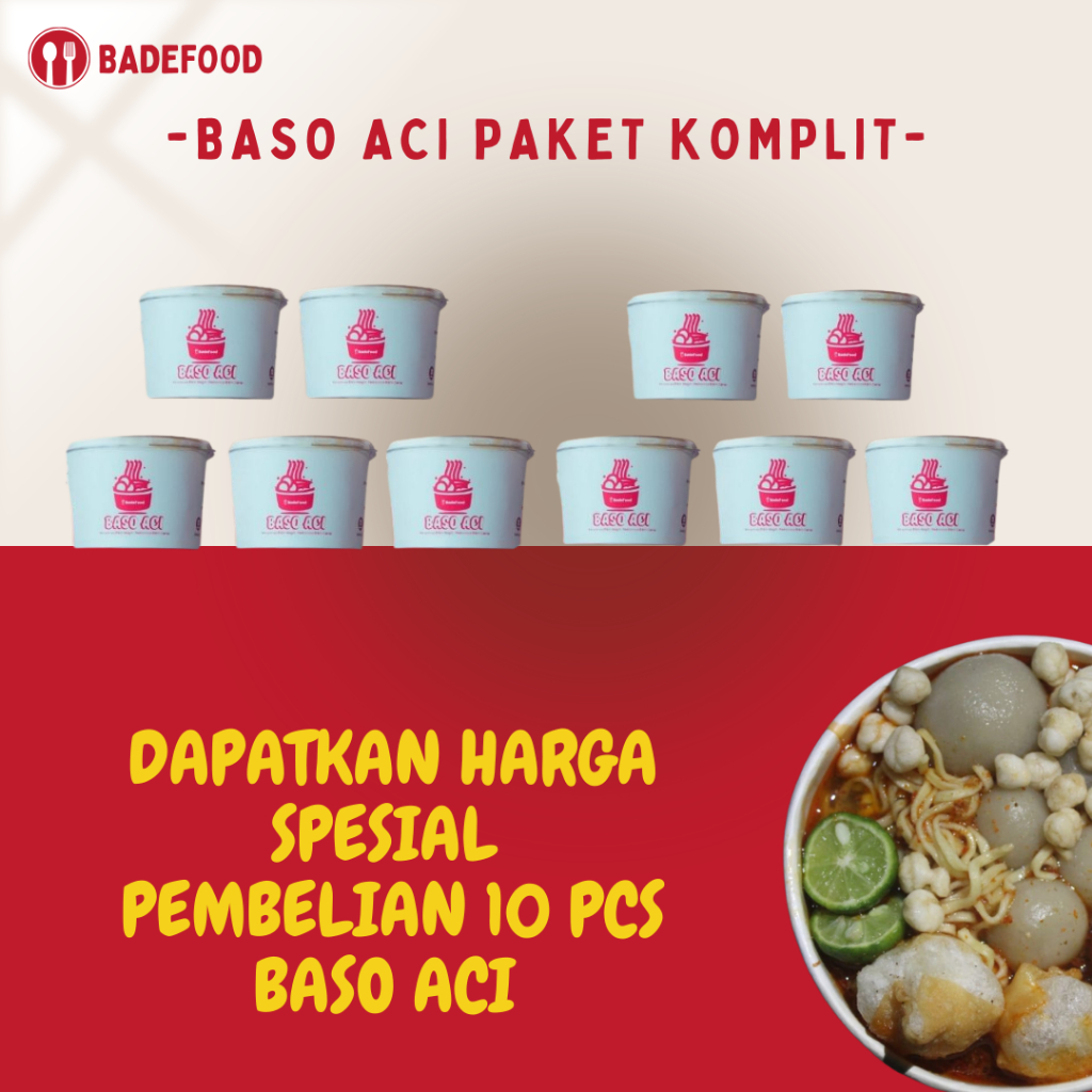 

BADEFOOD Baso Aci Instan Paket Murah 10 Pcs