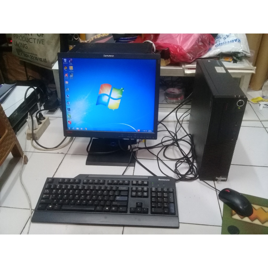 PC LENOVO dual core cpu BEKAS KANTOR THINKCENTRE