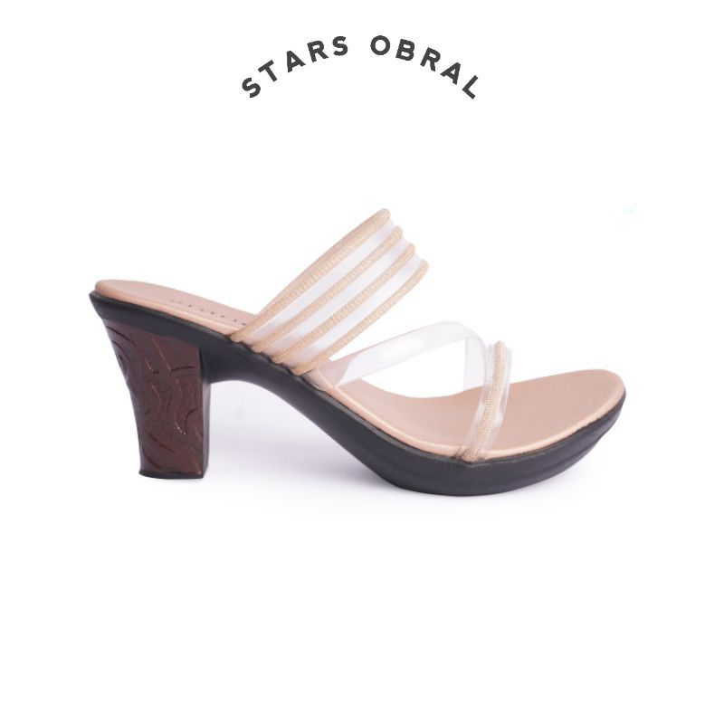 Sandal Wedges wanita Starlady Jelly Cream