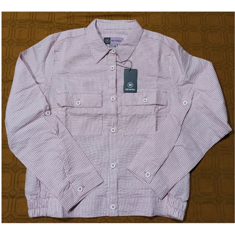 Kemeja Anak Perempuan Nevada Original Lengan Panjang Stripe