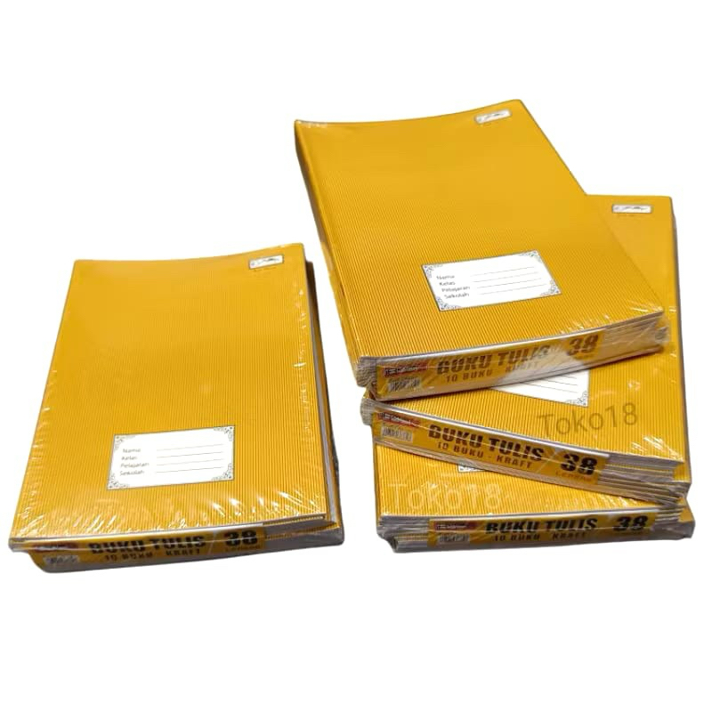 

1 Pak Buku Tulis Sampul Coklat Merek Ibook Ukuran Kwarto 38 Lembar (Isi 10 Buku)