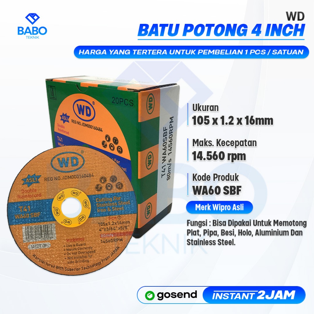 Batu gurinda gerinda WD Mata gurinda gerinda WD 4in potong besi TERBAIK /BATU GURINDA GERINDA POTONG