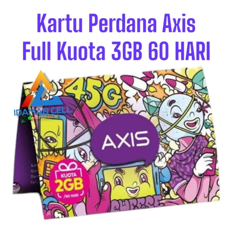 Kartu Perdana Axis kuota 3GB 30 Hari