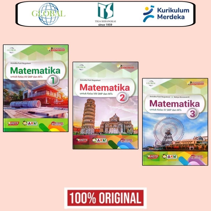 GLOBAL : Matematika ( Edisi Revisi ) untuk SMP /MTs Kelas 7 8 9 - Tiga Serangkai