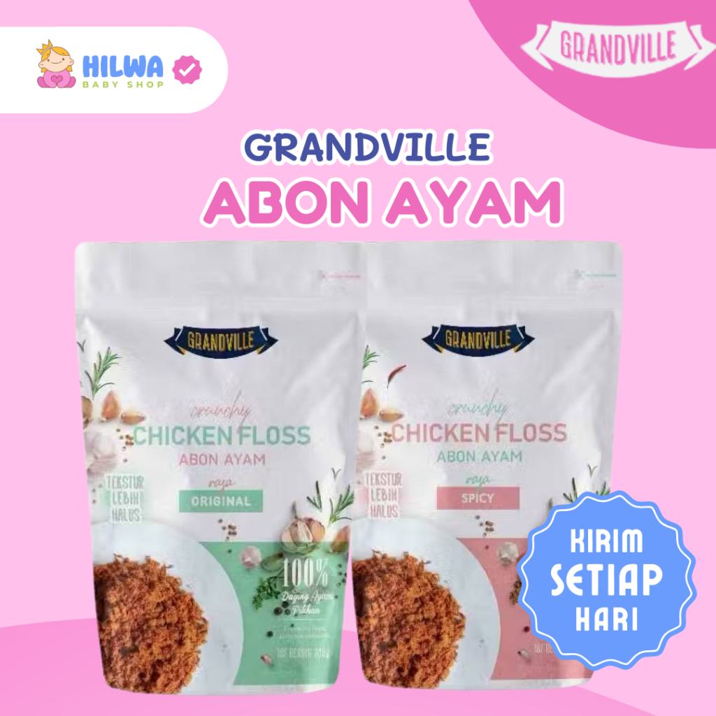 

GRANDVILLE ABON CRUNCHY - ABON CIPUNG | AYAM ORI & SPICY - TANPA PENGAWET & MSG BPOM
