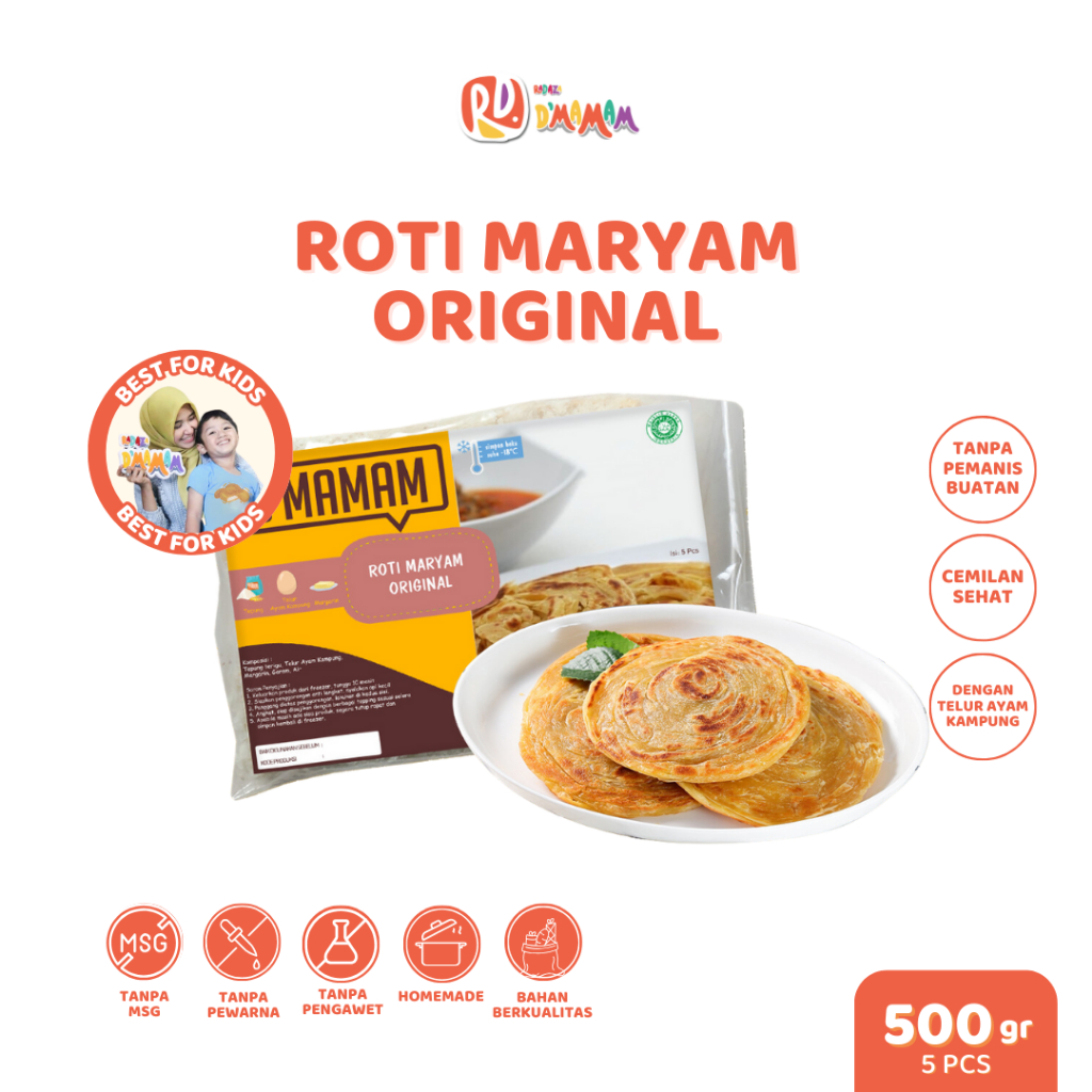 

Radaza D'MAMAM Roti Maryam Original 500g Homemade / Roti Cane / Roti Canai