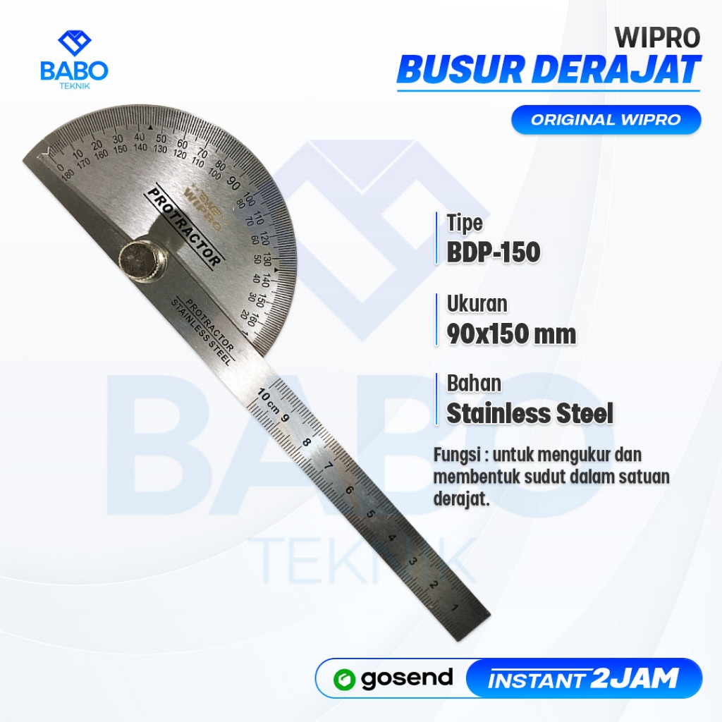 

Penggaris Busur Derajat Protactor 15 Cm WIPRO