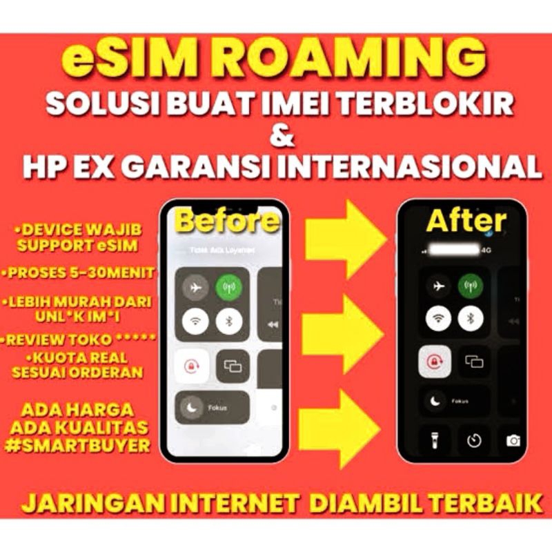 ESIM ROAMING DATA SOLUSI IMEI TERBLOKIR DAN EX INTER | ESIM ASIA DAN INDONESIA TERMURAH