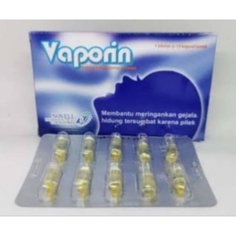 Vaporin Dekongestan 1 kapsul lunak  - Membantu Meredakan Hidung Tersumbat (VAPORIN)