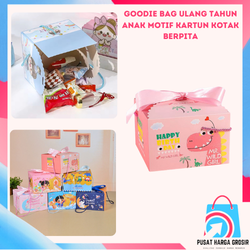 

PHG - Goodie Bag Ulang Tahun Anak Motif Kartun Kotak Kado Berpita Tas Bingkisan Hadiah Hampers Ulang Tahun Anak Paper Bag Snack Karakter Kotak Souvenir Box Kue Tentengan Souvenirs Party Supplies