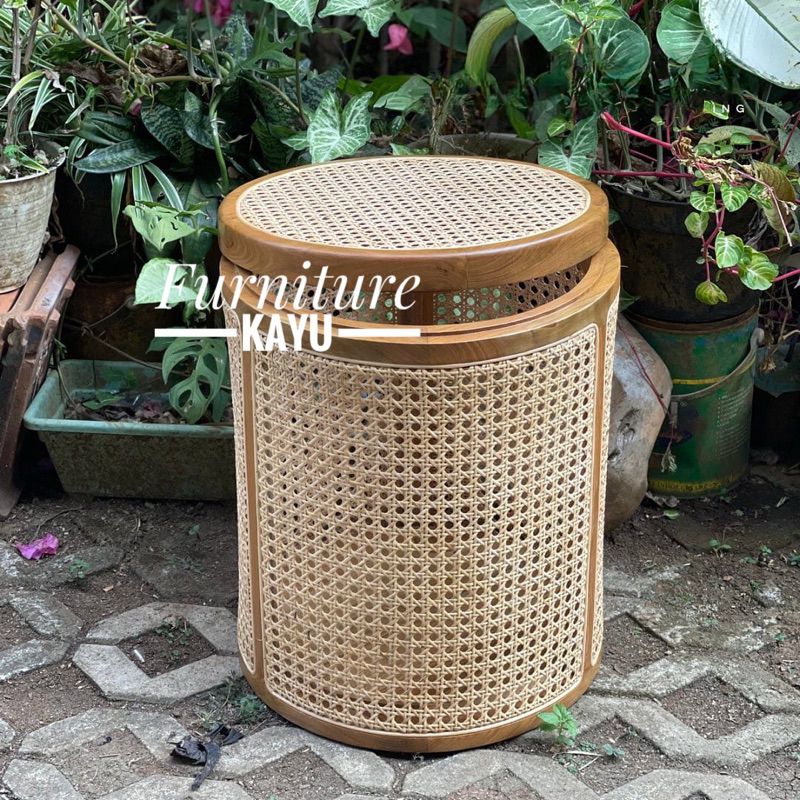 box laundry estetik, tempat baju minimalis kayu jati, tempat londry estetik