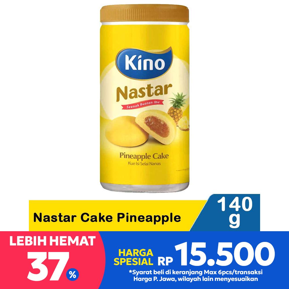 

Kino Nastar Cake Pineapple 140g – Lembut, Manis, dan Lumer di Mulut!