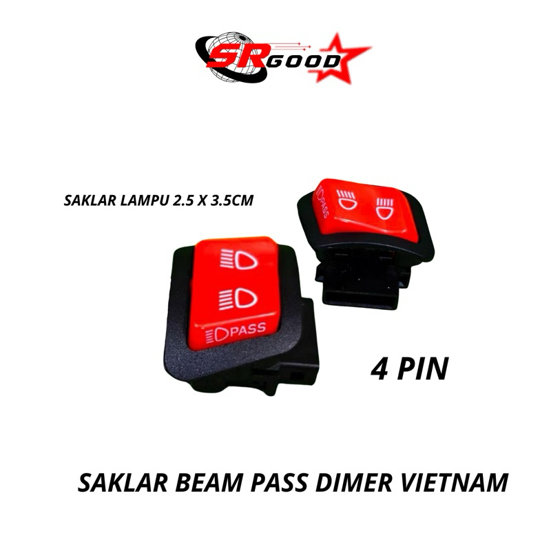 saklar pass beam 4 pin tombol pass beam vietnam merah