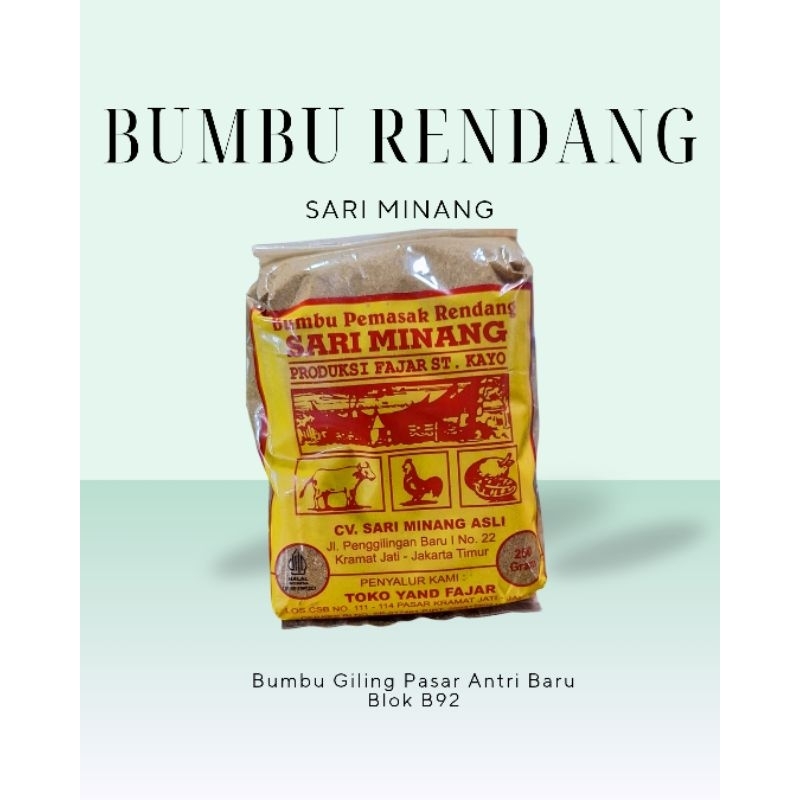 

Bumbu Rendang Sari Minang Asli 250 gram