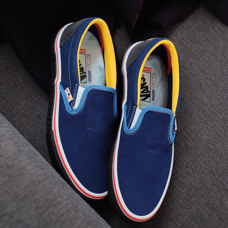 Sepatu Vans Slip On Pro Skate Padin Musa Blue 100% ORIGINAL RESMI