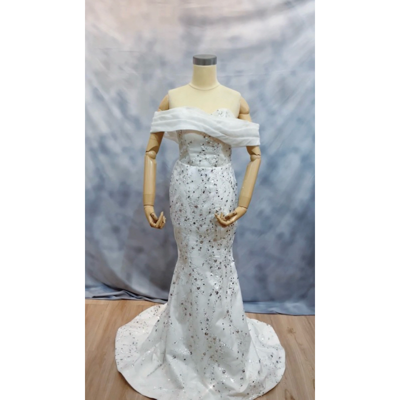 Gown Wedding Mermaid Payet Sabrina