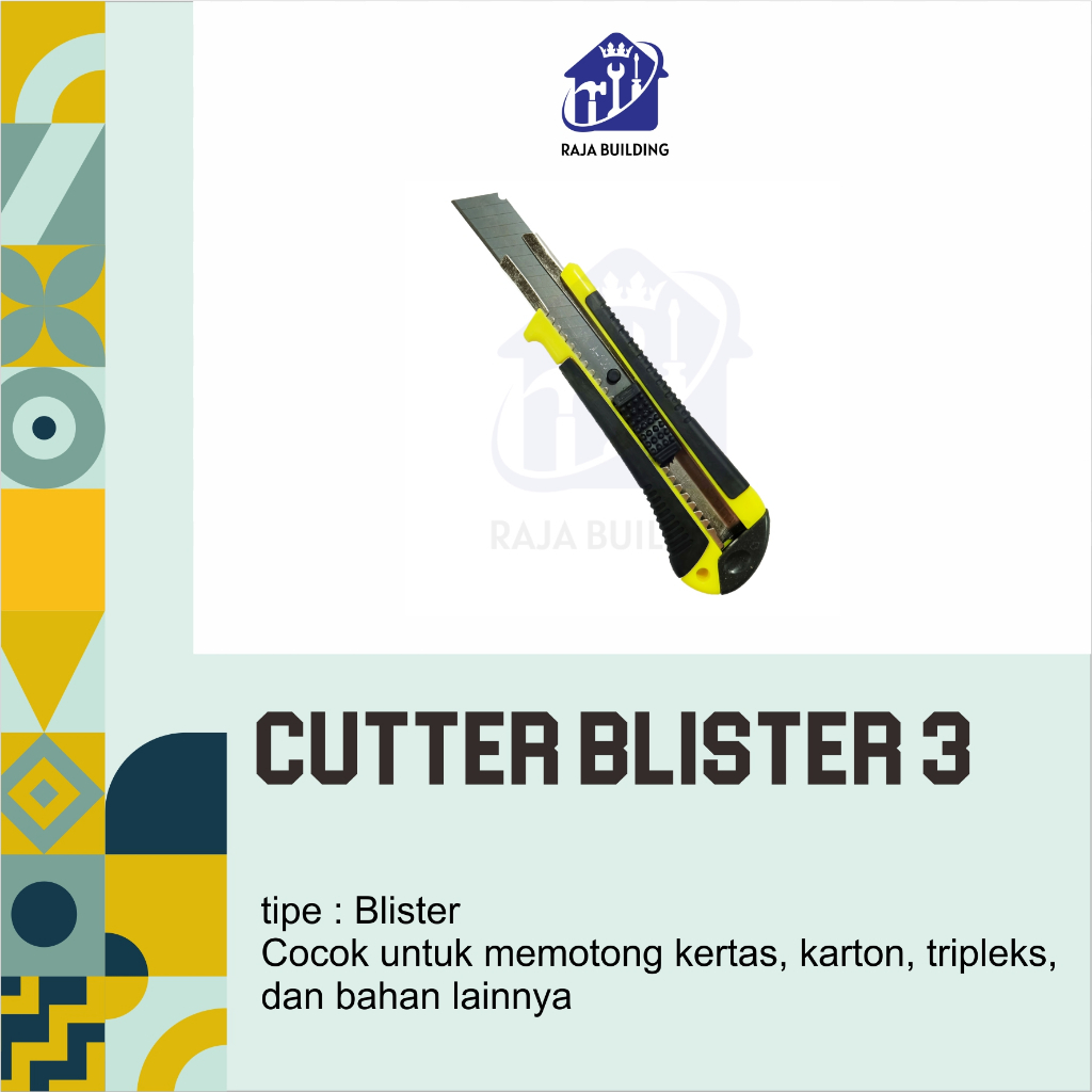 

CUTTER BLISTER 3/ PISAU POTONG BESAR / PISAU CUTTER / PISAU SERBAGUNA / PISAU KERTAS / CUTTER KERTAS KARTON