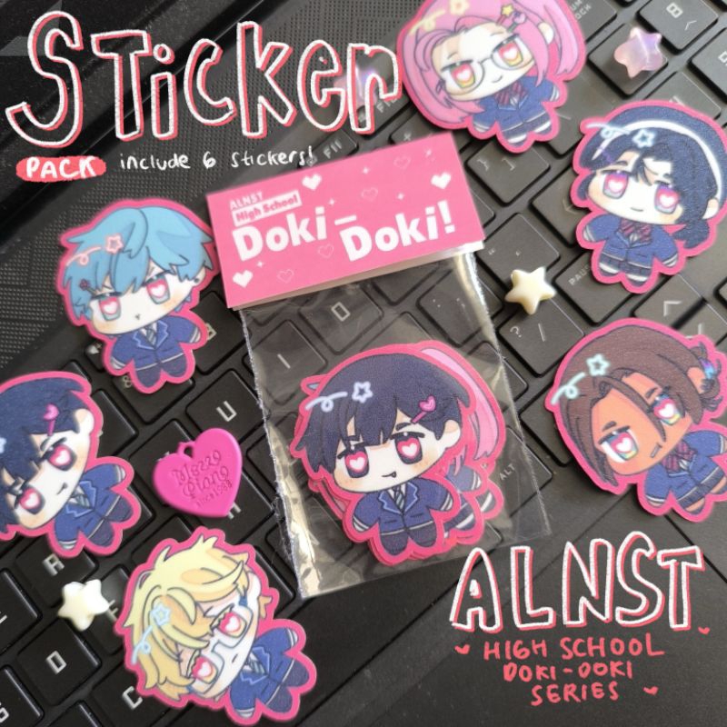 

[ALNST] Alien Stage Doki-Doki Series Glitter Sticker Pack | Ivan Till Mizi Sua Luka Hyuna