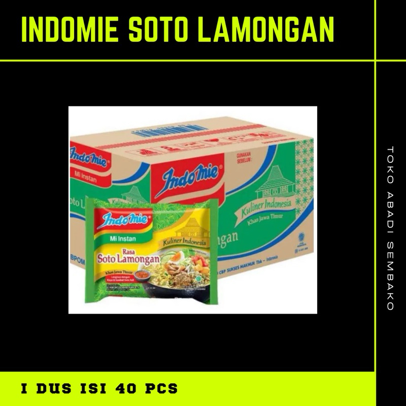 

Indomie rasa Soto Lamongan - 1 Dus 40 pcs