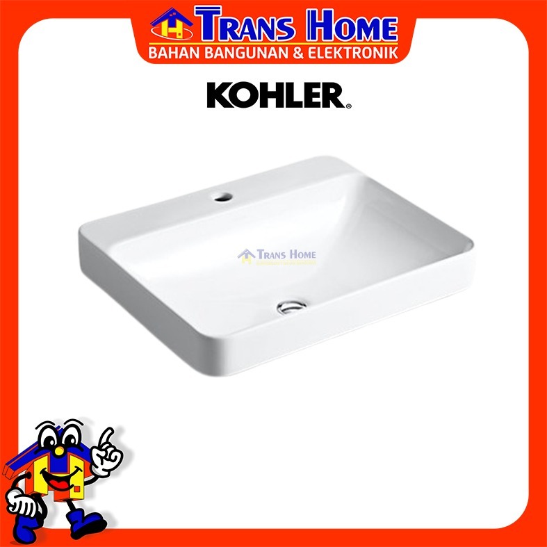 KOHLER Forefront Rect Vessel W/Faucet Deck White (Kohler )