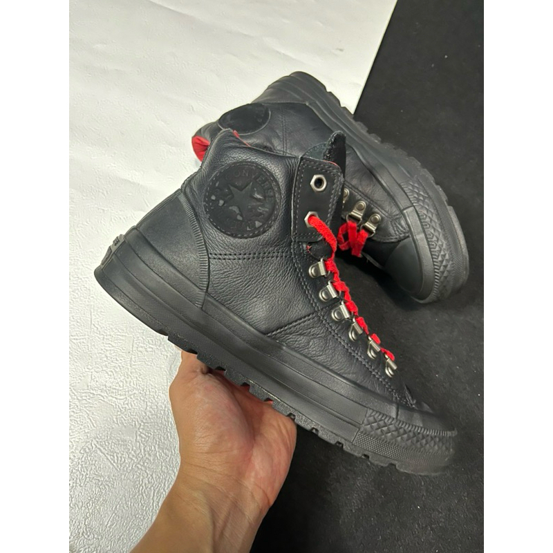 Converse Street Hiker Black Leather Size 42/26.5cm