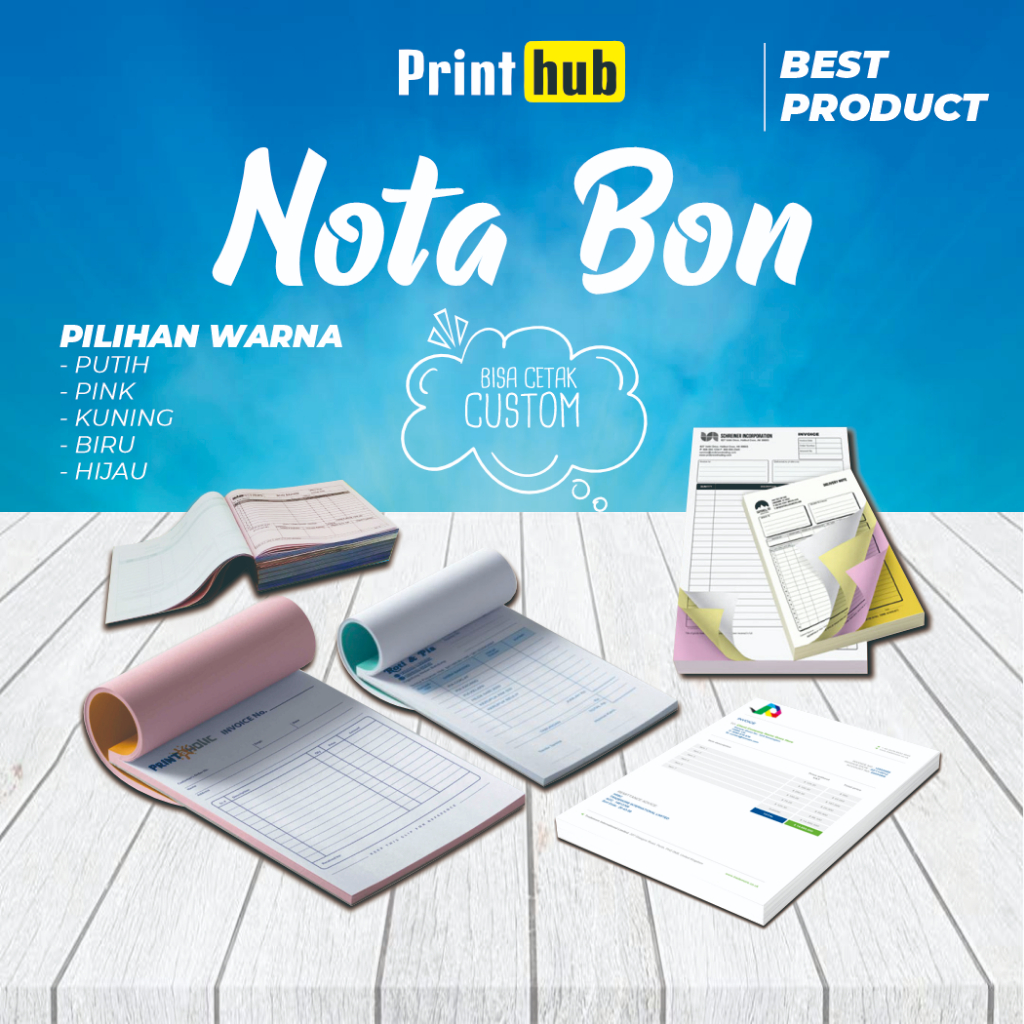 

Cetak nota 1 rim 3 ply / rangkap (nota NCR / surat jalan / form / invoice / faktur)